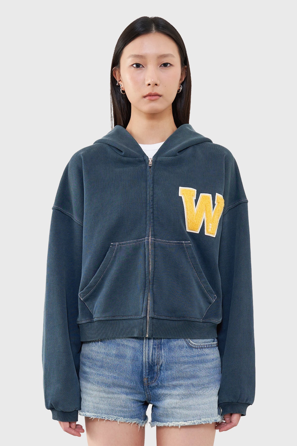 Varsity Zip Up Hoodie
