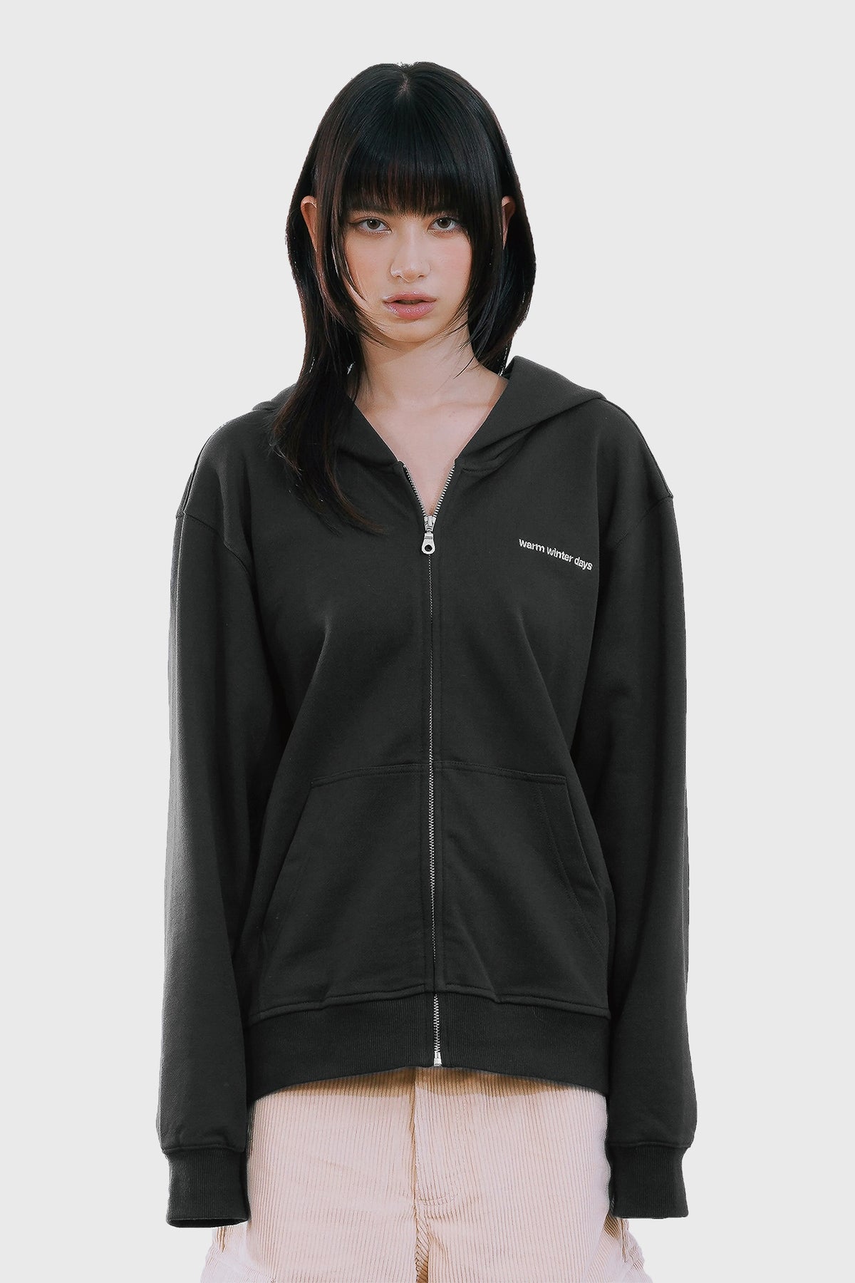 Slate Zip Up Hoodie