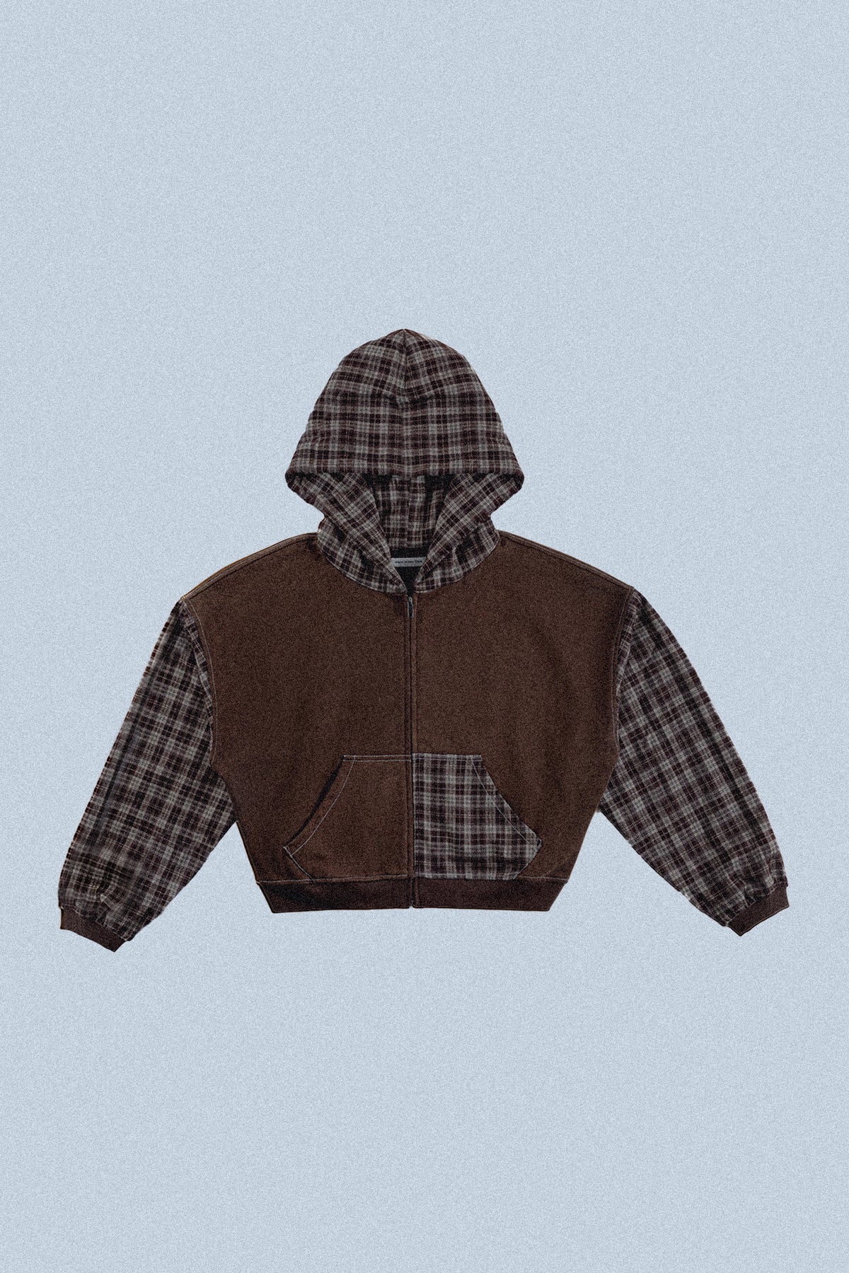 Patchwork Zip Up Hoodie