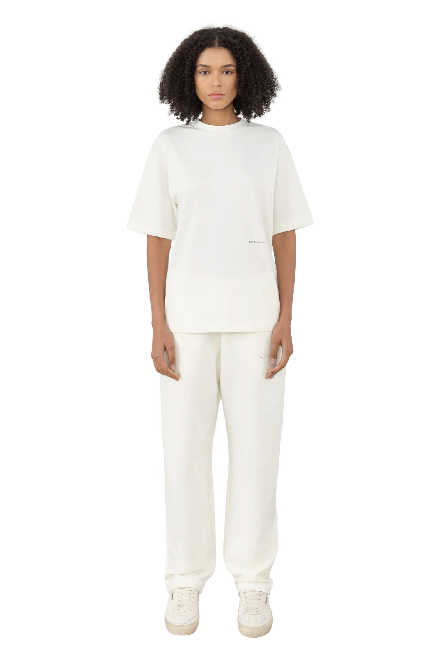 Straight Leg Sweatpants in Milk